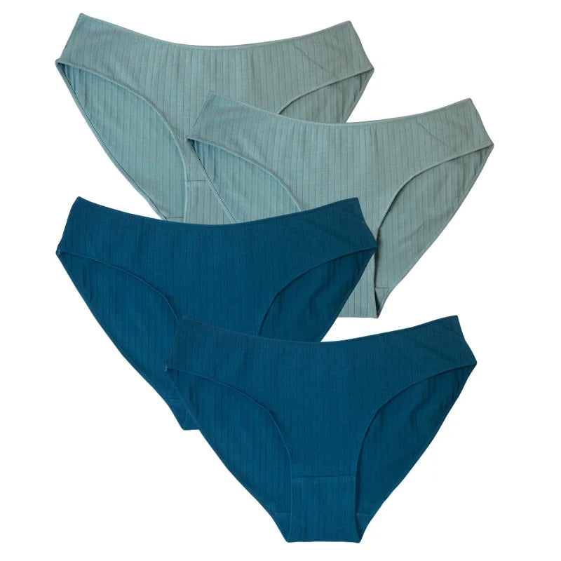 4Pcs/Set Women Low Rise Briefs Women's Cotton Panties Female Underpants Comfort Panties Sexy Lingerie M-XL Underwear