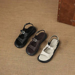 Spring and Summer New Model Fashion Low Heel Women's Shoes Fish Mouth Open-toe Buckle Casual Student Women's Sandals High 2.5cm