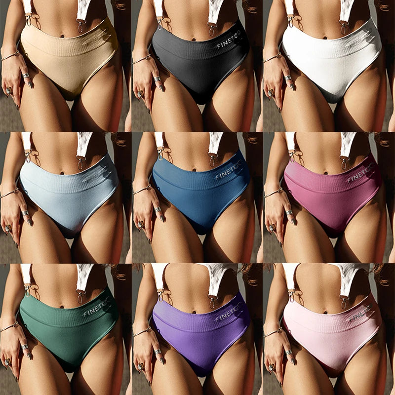 3Pcs M-2XL Seamless Thongs Women High Waist G-string Ladies Comfortable Bikini Panties Thong Underpants Girls Underwear Lingerie