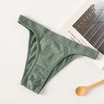 10Pcs/Set Women Seamless Panties Ribbed Underwear Sexy Lingerie High Leg Cut Female Sports Underpants Femme Thongs