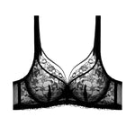 Top Up Minimizer Bra Thin Anti Sagging Unconstrained Gathered Lace Sexy Plus Size Bra SWD9042