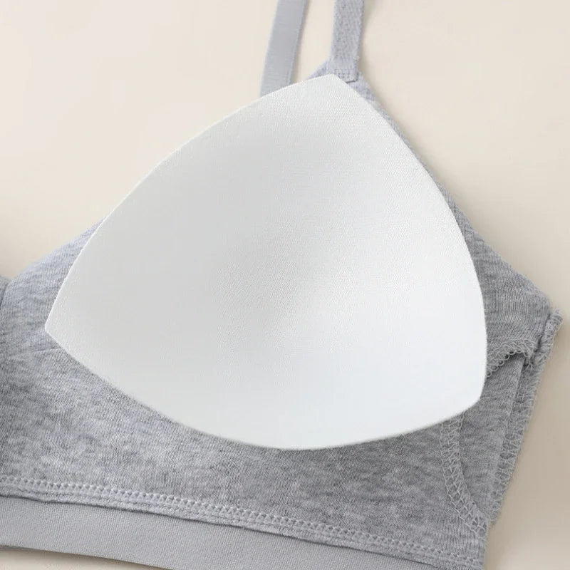 Comfort Cotton Bra Panties Set Women Push-Up Bra Low Waist Thongs Sports Underwear Sexy Lingerie Set Female T-Back Intimates