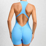 Women Yoga V Backless Jumpsuit Workout Bodysuit Sleeveless Gym Bodycon Sportswear Fitness Yoga Suit One Piece Outfit