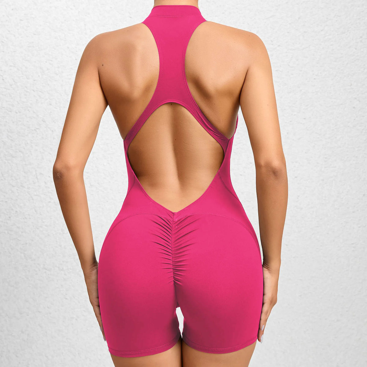 Women Yoga V Backless Jumpsuit Workout Bodysuit Sleeveless Gym Bodycon Sportswear Fitness Yoga Suit One Piece Outfit