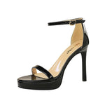 Women's High Heels Thin Heel Waterproof Platform Sandals Fashionable for Skirts New Model Shoes for Shows Summer Collection
