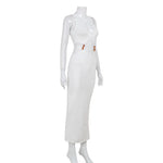 Party Long Dresses Women Sexy Hollow Out Backless Package Hip Prom Club Dress Fashion Hot Girl Vestidos Trendy Streetwear New