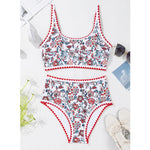 New Sexy Bikinis Print Swimsuits Women's Swimwear Push Up Female Beach Swim Wear Bathing Suits High Waist Bikini Set Pool Bather