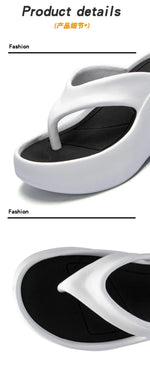 2026 New Women Fashion Slippers Soft EVA Summer Platform Shoes Girls Beach Flip Flops Thick Sole Female High Heel Street Sandals