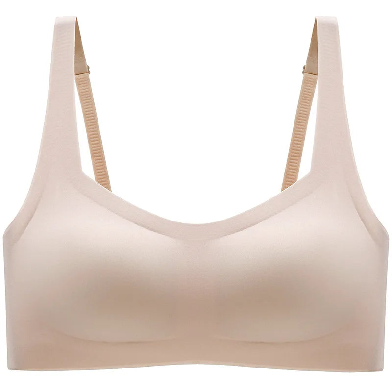 Women Seamless Padded Bra Square Neck Wireless Bralette Invisible Underwear Wide Straps Sexy Lingerie Comfort Intimates S-XL