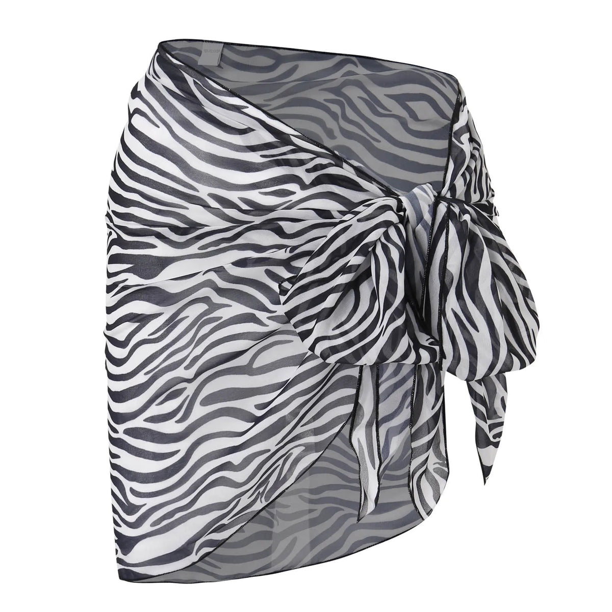 Women Sheer Wrap Cover Up Skirt Beach Wrap Bikini Leopard Print Zebra Stripes Beach Skirt For Swimwear Summer Bathing Suit
