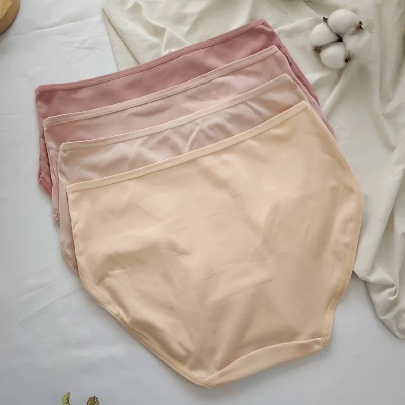 3Pcs/Set Cotton Panties Women Sexy Lingerie Plus Size Women's High Waist Briefs Solid Color Panty Breathable Underpants XS-2XL