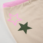 Hot Girl Two-piece Suit Printed Slimming Suspender Low Waist Drawstring Short Skirt Suit