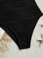 Vintage Blue Wave One Piece Swimwear Women 2026 Beading Strap Push Up Underwire Tummy Control Bathing Suit One Piece Swimsuit