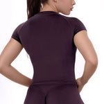 NCLAGEN Sport Shirt Women Fitness Impact Short Sleeve Top Gym Workout Yoga Blouse Quick Dry Breathable Running Tee Versatile Top