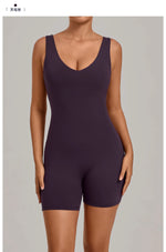 New Summer U-neck Beautiful Back Yoga Jumpsuit Women Sleeveless Tight Sports One Piece Suit Outdoor Gym Running Fitness Overalls