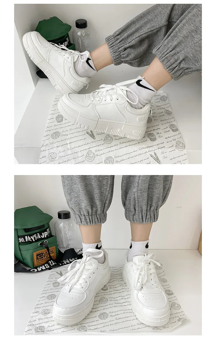 2022 Fashion Spring New Designer Hot Sale White Shoes Female Platform Sneakers Women Tenis Feminino Casual Female Shoes Woman