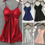 Sexy Pajamas Women's Silk Suspender Nightdress Ladies Spring And Summer Ice Silk Thin Halter Home Service Satin Night Dresses