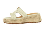 Spring 2025 Women's Slippers Hollow Out Strap Waterproof Thick Heel Woven Rope Country Style Slip-On Shoes Polyurethane Material