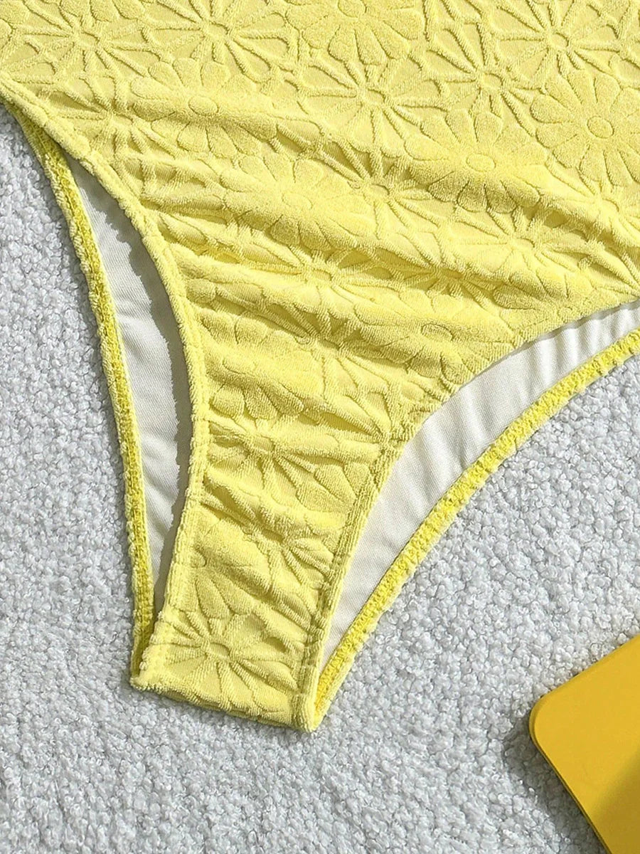 S - XL Floral Printed Strapless Ruffled Frilled One Piece Swimsuit Women Swimwear Female Monokini Knotted Bathing Suit Swim Lady
