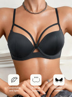 Sexy Leopard Print Bra for Women Push-up Anti-sagging Wire-free One-piece Bras for Small Breasts