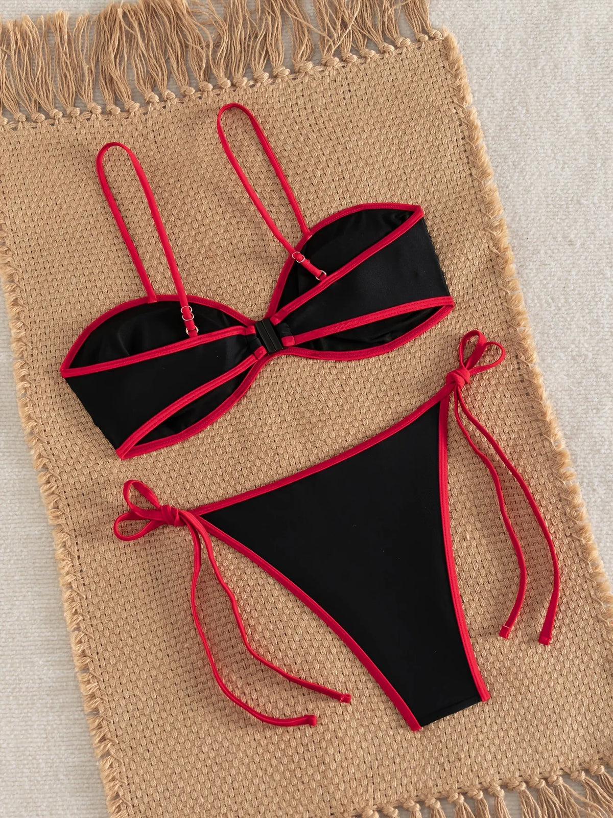ZTVitality Sexy Patchwork Bikini Push Up Bikinis 2026 New Padded Bandage Swimsuit Women Swimwear Summer Beachwear 2Piece Biquini