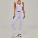 Women's Seamless Yoga Sets Sports Fitness Beauty Back Vest Hip-lifting Pants Slim-fit Suits Running Workout Gym Training Sets