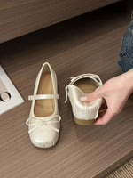 Butterfly-knot Women Ballet Mary Jane Shoes Fashion Mix Colors Internal Elevation Shoes Ladies Spring Autumn Concise Footwear