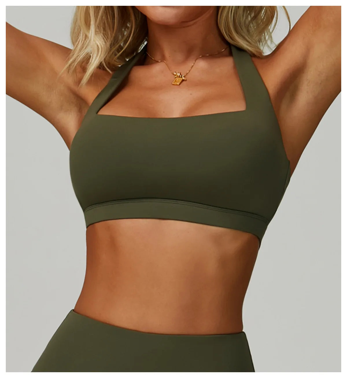 Woman Bra Gym Underwear Yoga Sport Bra Outdoor Jogging Hanging Neck Shoulder Strap Fitness Sports Bra Breathable Sexy Female Top