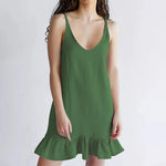 New Women's Strap Skirt Pure Cotton Sleepwear Breathable Loose Comfortable Soft Summer Strap Skirt Sweet and Cute Home Clothes