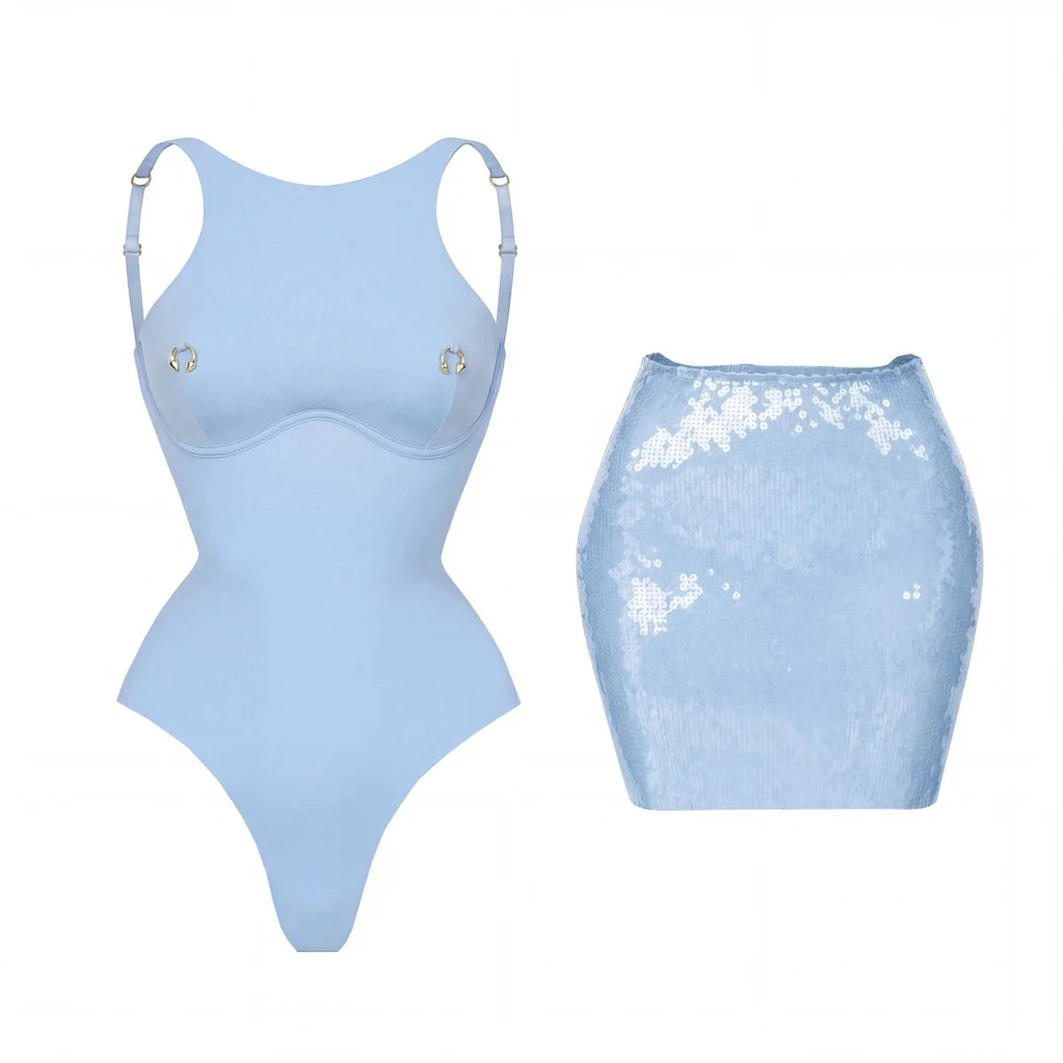 Sexy 3Pcs Swimsuit With Mini Skirt Women Bikini Push Up Swimwear Solid Biquini High Cut Monokini Swim Suit Bathingsuit Beachwear