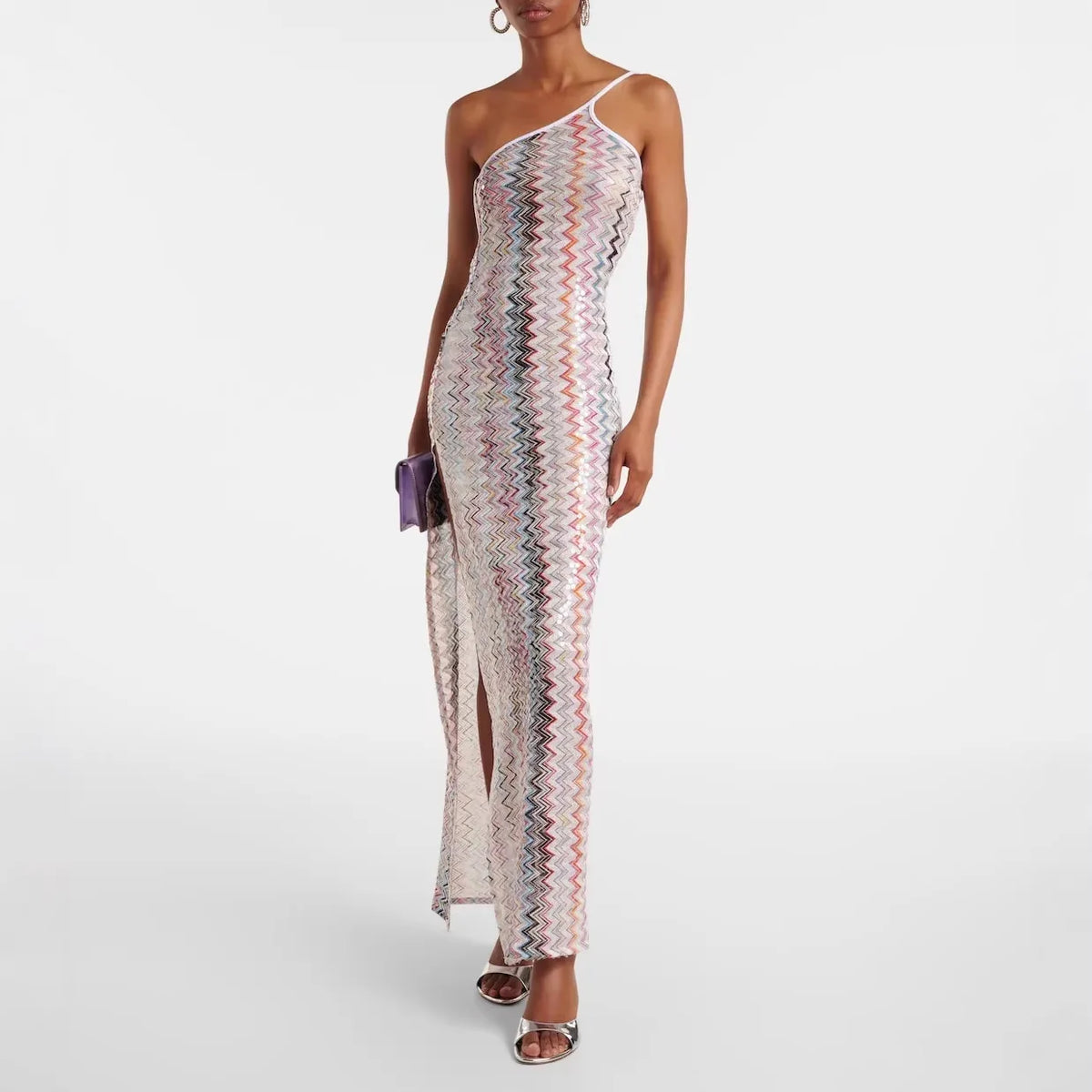 Summer Wavy Stripes Slim Long Dresses Women Sexy Backless Slant Collar Sleeveless Dress Fashion Beach Vacation Style Vestidos