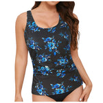 Women Tankini Swimwear Tops Full Coverage Swimsuit Floral Leopard Print Swim Vest Bathing Suit Swimming Suit Summer Beach Wear