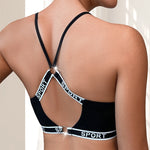 1pcs New Style Letter Decor Women's Bras Wire-Free Padless Women Underwear Breathable Sexy Lingerie Yoga Sport Women's Bras