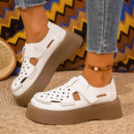 Comfortable Hollow Out Retro Thick Heel Mary Jane Single Shoes for Women Breathable Spring Summer Autumn New Style Size 35-41