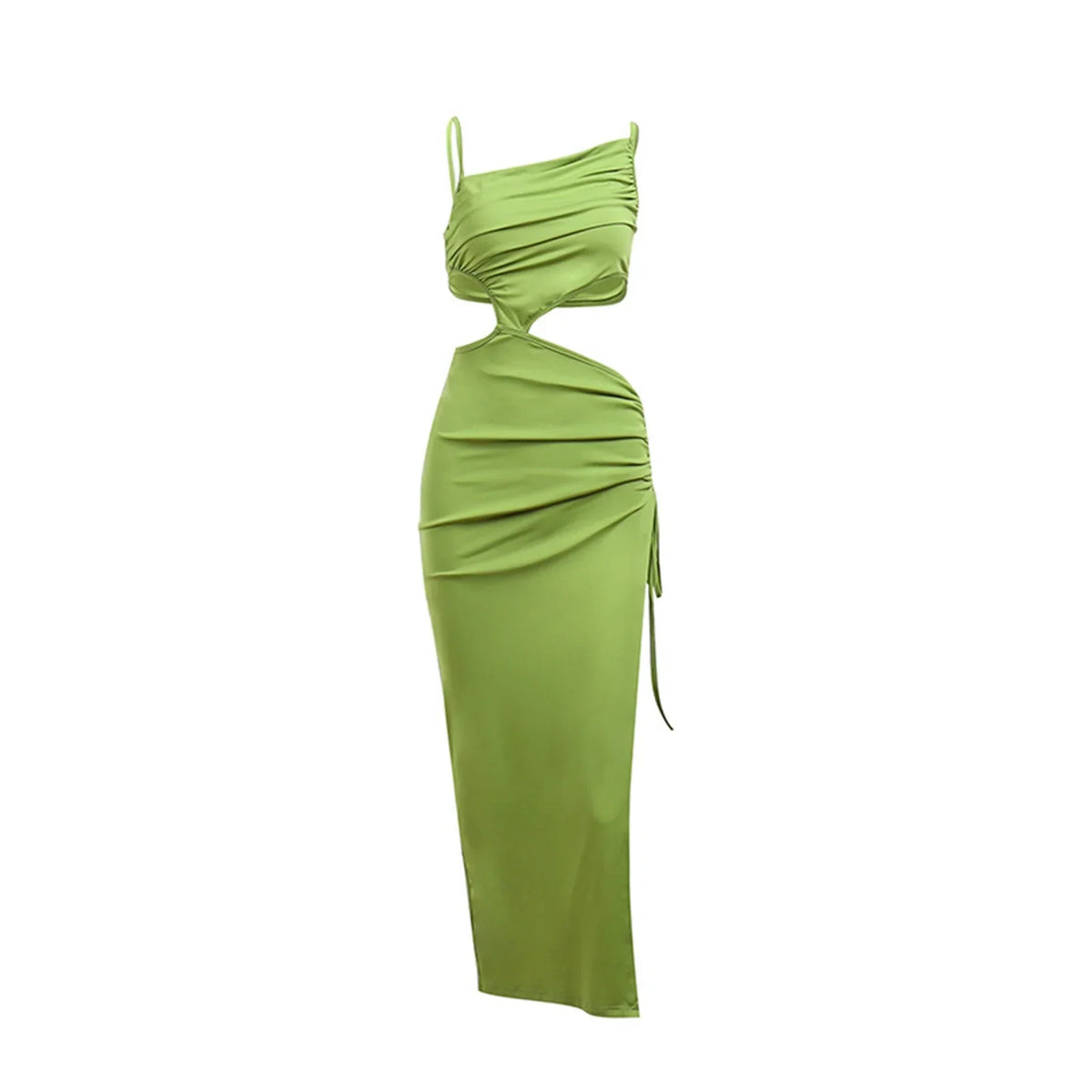 Women Long Dress Sleeveless Spaghetti Strap Hollow Out Split Dress Evening Party Elegant Sexy Dresses Summer