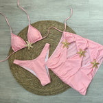 Sexy starfish 3 Pieces Bikinis 2025 Swimsuit For Women Black Swimwear Brazilian Bikini Set Biquini Female Swimuits Beachwear