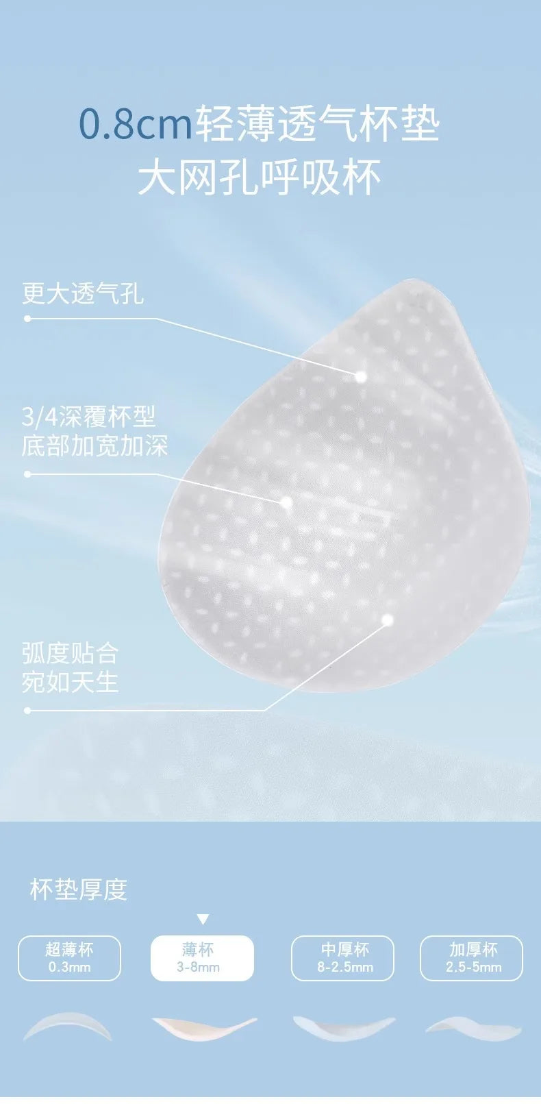 10A Antibacterial Cooling Bra for Small Chest, Summer Breathable Bralette, Wireless No Show, Anti-Sagging & Comfort Wear MOYISU