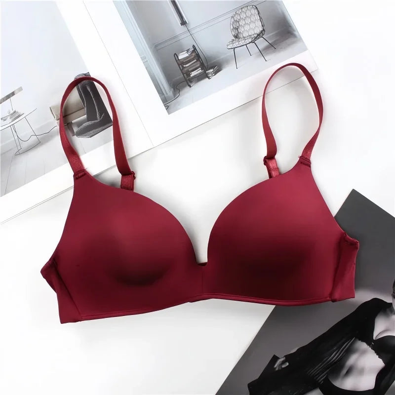 2Pcs/Set Padded Bras For Women Push Up Bra Underwear Non-wire Brassiere Sexy Lingerie Solid Color 3/4 Cup Comfort Intimates