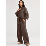 2026 Spring and Summer Casual Suit New Fashion Suit Loose Casual Top Wide Leg Pants Two-piece Set for Women