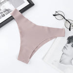1Pc Ice Silk Panties Women Seamless Underwear Low V-Waist Briefs Breathable Quick-Drying Sports Brazilian Panties Underwear