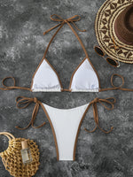 Halter Triangle String Thong Bikinis 2026 Women Sexy Swimsuit Solid Brazilian Swimwear Female Bathers Bathing Swimming Swim Suit