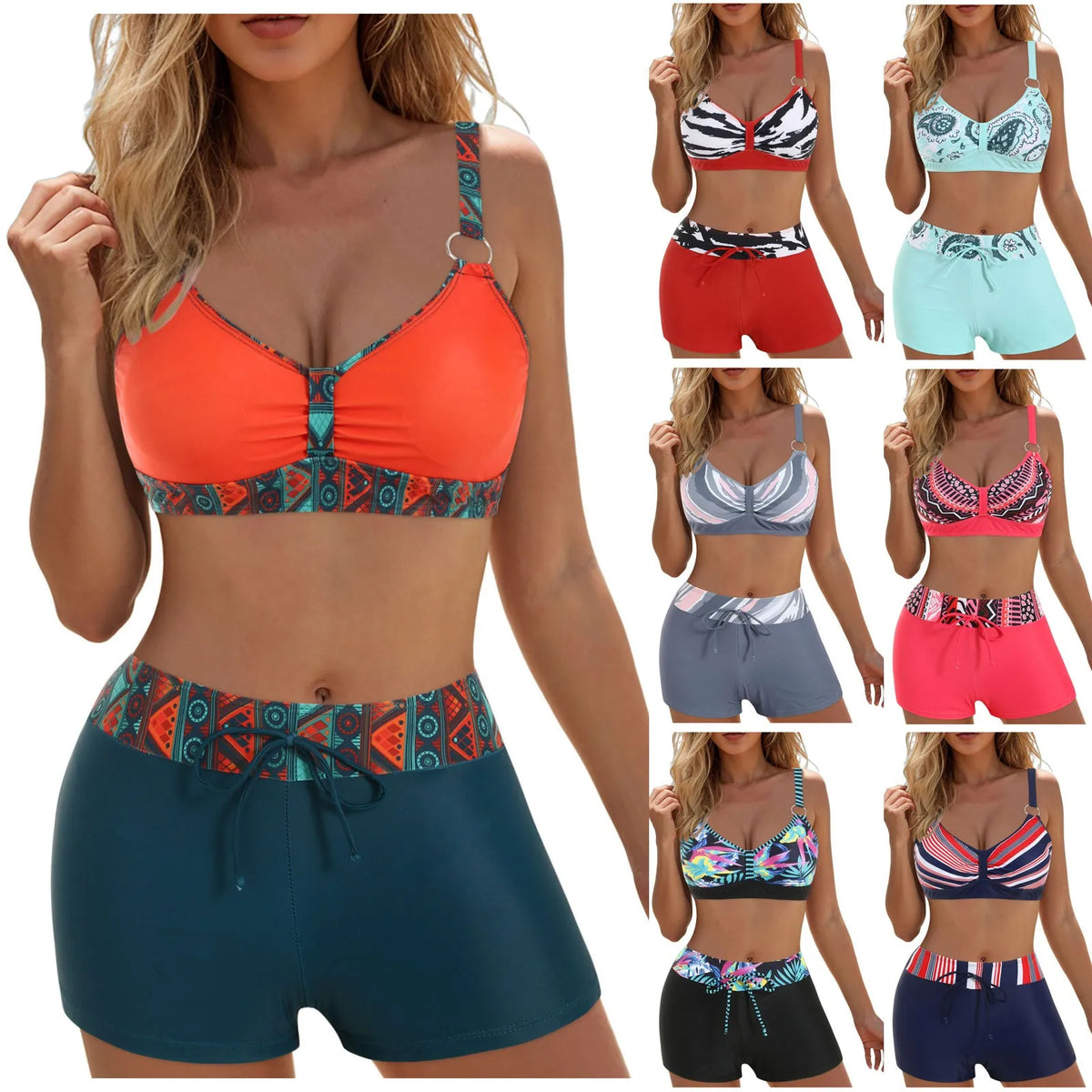 Women'S Two-Pieces Tankini Bikinis Swimsuit Outfit Women High Waisted Bikini Sexy Push Up Two Piece Swimsuits купальники женские