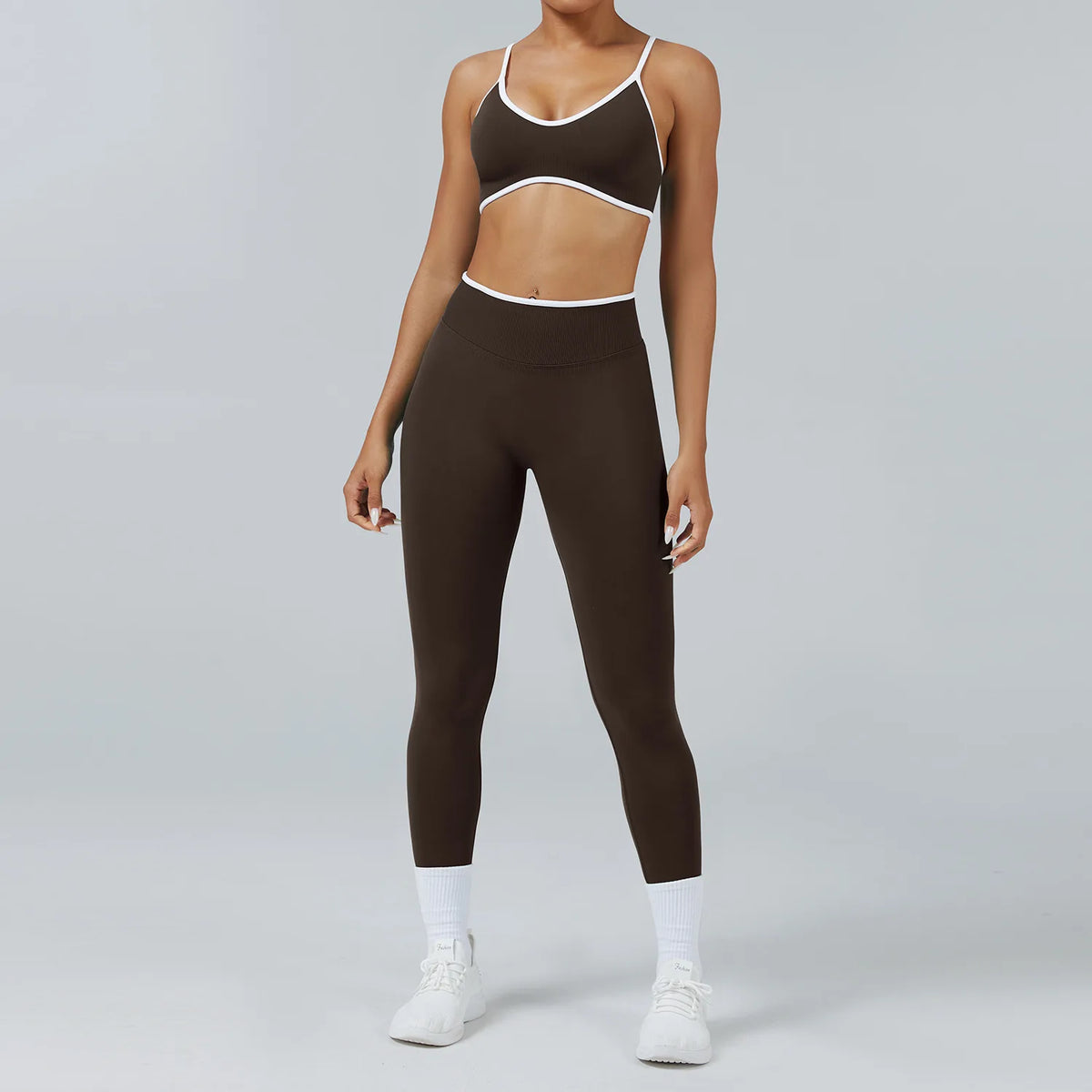 2PCS Yoga Suit Seamless Sports Set Gym Outfits Women Tracksuit Running Workout Clothes Sports Bra Athletic Wear Yoga Clothing