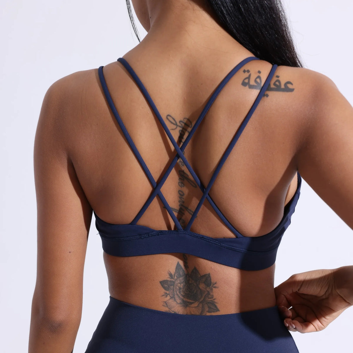 Solid Color High Strength Shockproof Women Fitness Sport Bra Top Soft Tight Cross-Training Jogging Yoga Underwear With Chest Pad
