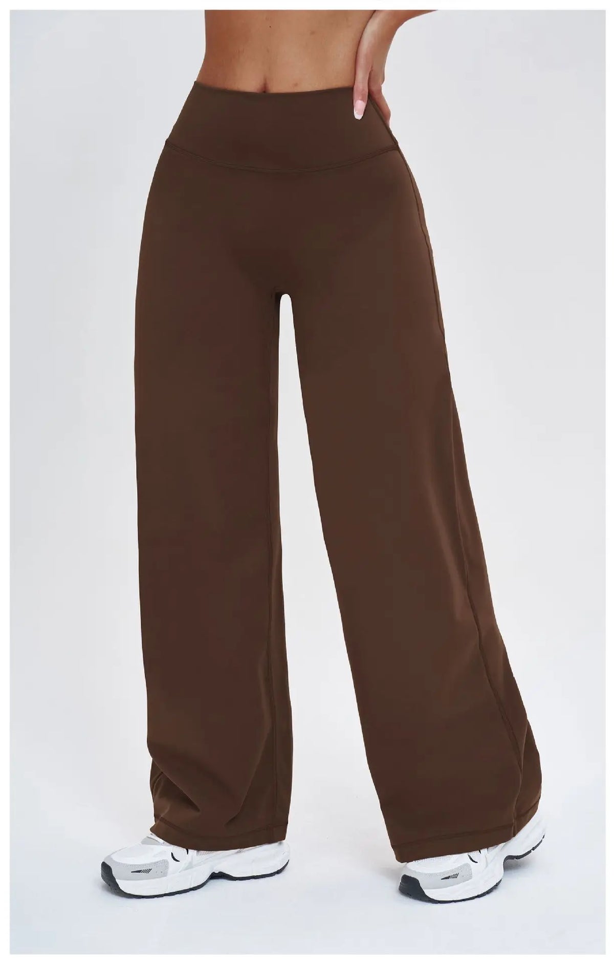 Wide-leg Pants Women Bell-bottoms High Waist Yoga Pants Workout Gym Leggings Naked Feel Pilates Running Cycling Sports Trousers