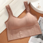 Women Crop Top Padded Tank Top Sports Bra Seamless Underwear Summer Fitness Casual Streetwear Camisole Removable Pads