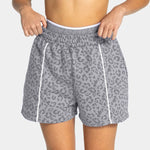 Women Leopard Print Yoga Shorts 3/4 Length Sports Fitness Running Workout Pant Ladies Casual Activewear