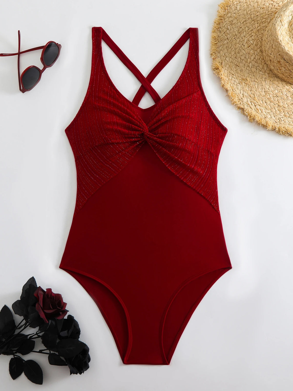 2026 Sexy Strappy Swimsuit One Piece Solid Swimwear Women Bathers Bathing Swimming Swim Suit Female Summer Beachwear