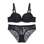 Europe Women Sexy Underwear Set Lace Embroidery Push Up Bra Set Romantic Purple Brassiere Fashion Panties Set Plus Size Lingerie