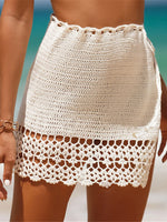 2026 Hollow Out Skirt Sarong Crochet Knitted Tunic Beach Cover Up Beach Wear Beachwear Female Women Cover-ups Beach Dress K8074